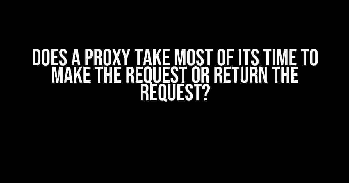 Does a Proxy Take Most of its Time to Make the Request or Return the Request?