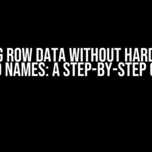 Feeding Row Data Without Hardcoding Field Names: A Step-by-Step Guide