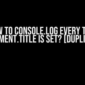 How to console.log every time document.title is set? [duplicate]