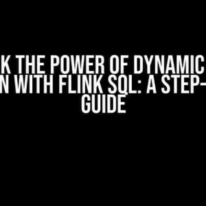 Unlock the Power of Dynamic Table Creation with Flink SQL: A Step-by-Step Guide